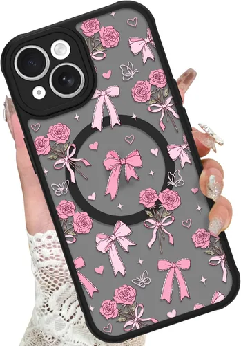 Miniatura 60 de KANGHAR - Funda para iPhone 11 [Compatible con Magsafe] Patrón estampado de leopardo Lindo guepardo Funda protectora magnética para niñas, mujeres