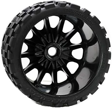 Miniatura 4 de Powerhobby Scorpion - Neumáticos/ruedas RC con cinturón Monster Truck con hexágono de 0.669 in (4) compuesto deportivo se adapta a: Arrma Outcast