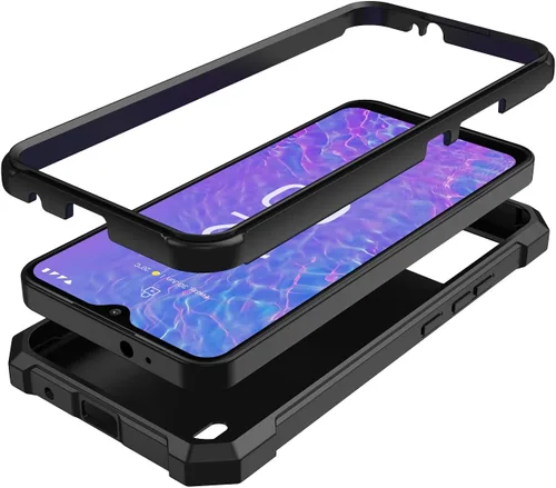 Miniatura 5 de Funda para Nokia C210 con protector de pantalla, parte delantera trasera de cuerpo completo, protección resistente, silicona suave esmerilada, grado