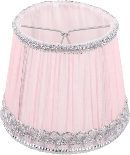 Miniatura 10 de Angoily Pantalla plisada de gasa para lámpara de repuesto, elegante accesorio para decoración de dormitorio y sala de estar, diseño suave e