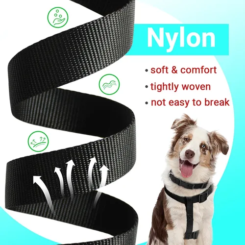 Miniatura 4 de Arnés para perro sin tirones, arnés ajustable, correa y collar para perros pequeños, medianos y grandes, arnés suave a prueba de escapes
