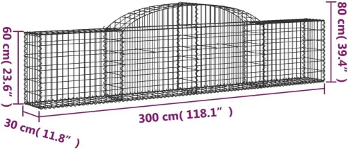 Miniatura 5 de Galvanized Iron Gabion Basket 118.1x118.1x31.5 Inches for Gabion Retaining Wall and Outdoor Basket for Planting, Silver Construction