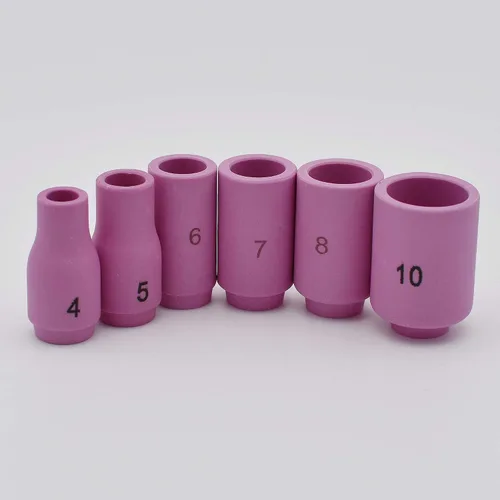 Miniatura 3 de Boquilla de taza de cerámica de alúmina 12PCS 13N08 13N09 13N10 13N11 13N12 13N13 (4-5-6-7-8-10) para antorcha de soldadura TIG 9,20 y 25, morado