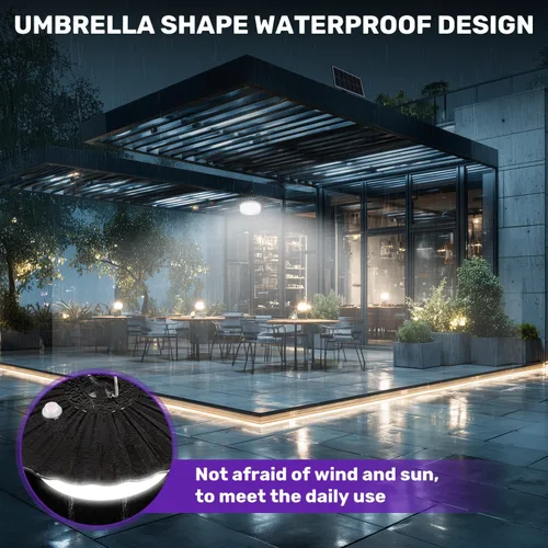 Miniatura 7 de Luz Solar de Cobertizo para Interiores y Exteriores, Lámpara Colgante de 244 LED con Iluminación de 360°, Sensor de Movimiento, Impermeable, Luces