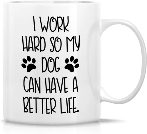 Miniatura 15 de Retreez - Taza divertida con texto en inglés "Funny Cute Golden Retriever Don't Stop Retrievin' Dog Lover", 325 ml, tazas de café de cerámica