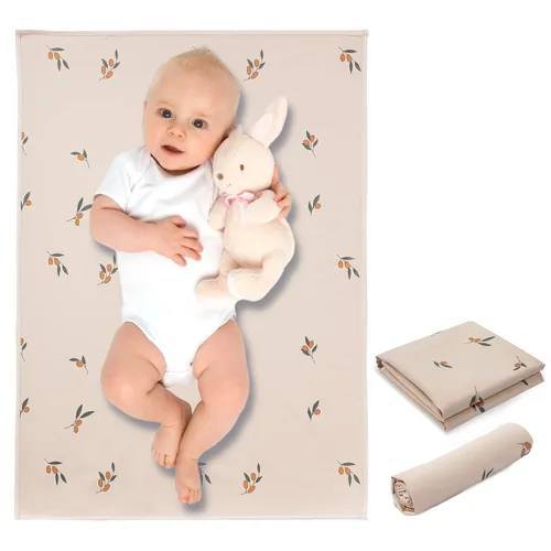 Cambiador de bebé de cuero vegano - Cambiador portátil lavable, cambiador plegable de viaje para bebé, regalos de ducha para recién nacidos y niños
