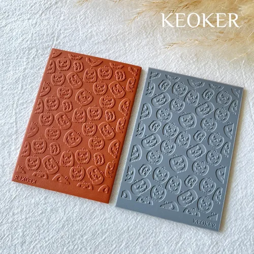 Miniatura 2 de Keoker Hojas de textura de arcilla polimérica, alfombrilla de textura de arcilla de otoño para hacer aretes de joyería, herramientas de aretes