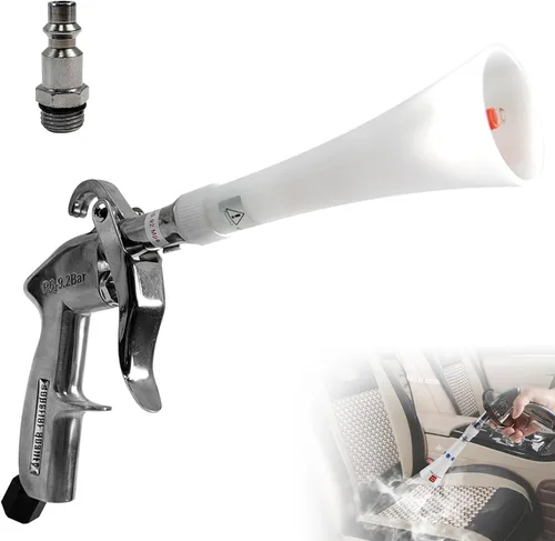 Pistola de limpieza de automóviles de aluminio con boquilla cónica, soplador de aire para detalles de automóviles, pistola sopladora de aire para