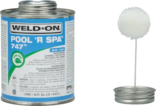 Miniatura 4 de Weld-On 10853 747 Pool 'R Spa - Cemento solvente de PVC de cuerpo medio de alta resistencia, ajuste extremadamente rápido y bajo contenido