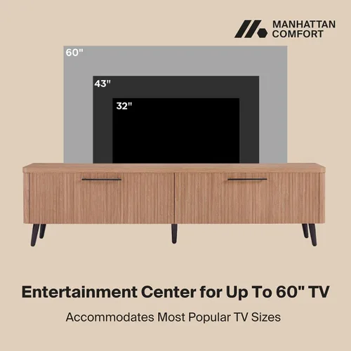 Miniatura 5 de Manhattan Comfort Soporte de TV Jodie en arce