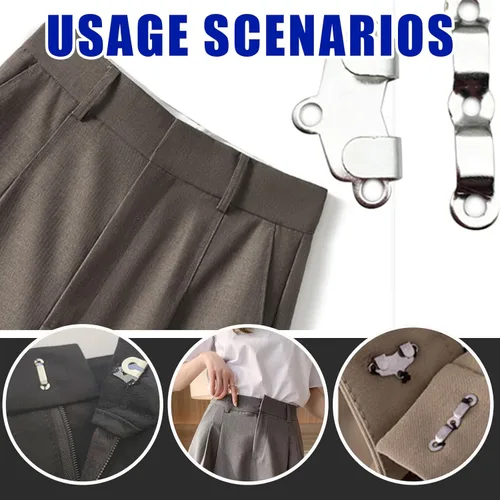 Miniatura 7 de Glarks 152 pares de ganchos y ojos de costura de 3 estilos con kit de broches para coser, 4 colores de cierres de gancho y ojal, botones a presión