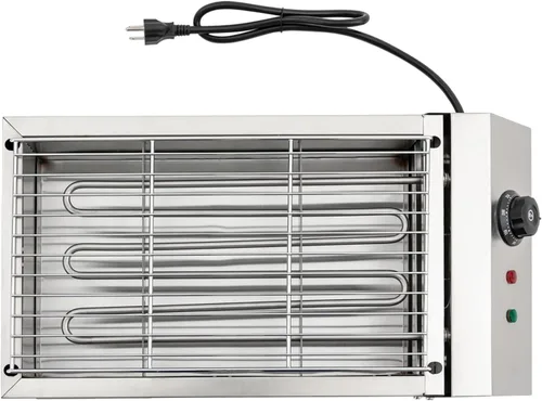 Miniatura 3 de Parrilla eléctrica, parrilla eléctrica comercial para interiores con control de temperatura a 572 °F, parrilla extraíble y placas de plancha