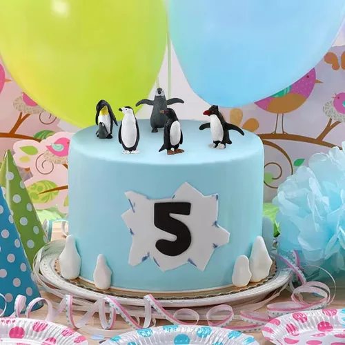 Miniatura 4 de SIENON Paquete de 26 figuras de animales polares, mini criaturas marinas árticas antárticas de plástico, pingüino, oso polar, morsa, búho nevado