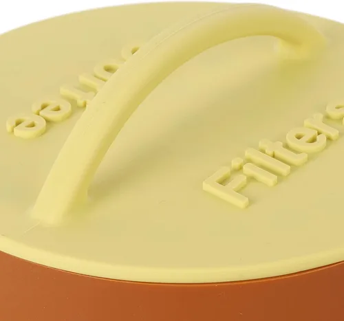 Soporte de almacenamiento de filtro de café, dispensador de filtro de café redondo de forma redonda, material de silicona, antipolvo, gran capacidad