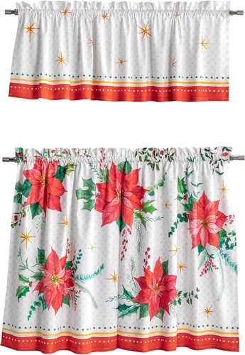 Miniatura 19 de Maison d' Hermine Juego de cortinas de cocina para ventanas, juego de cortinas de cocina 100% algodón, cenefas para el hogar [2 niveles