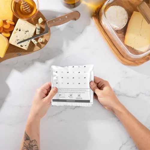 Miniatura 7 de Formaticum - Juego de 10 bolsas reutilizables para almacenamiento de queso Tamaño 5" x 11" Bolsa de almacenamiento de queso de grado profesional