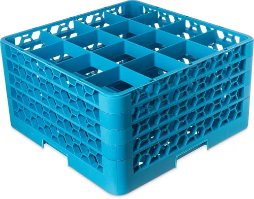 Miniatura 12 de Carlisle FoodService Products RG3614 OptiClean - Estante de vidrio con 36 compartimentos, compartimentos de 2.94 pulgadas, color azul (paquete de 6)