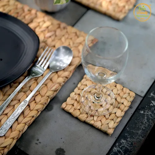 Miniatura 7 de Posavasos absorbentes de jacinto de agua para bebidas, posavasos tejidos para mesa de café, posavasos de tazas, decoración de artículos