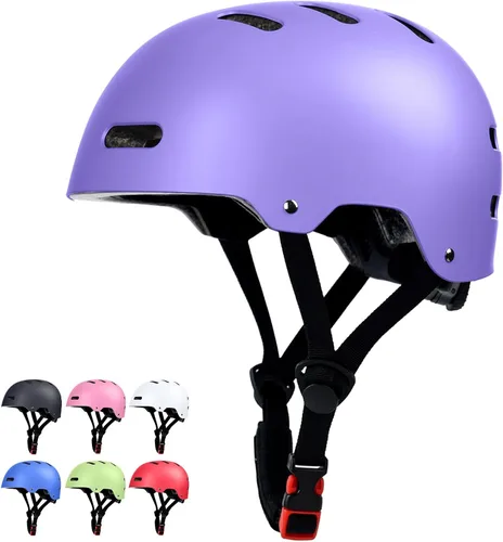 Miniatura 13 de Casco de patineta y bicicleta para adultos, mujeres, hombres, jóvenes y niños (2-3-5-8-14+ años, niños y niñas) - Casco ajustable multideporte