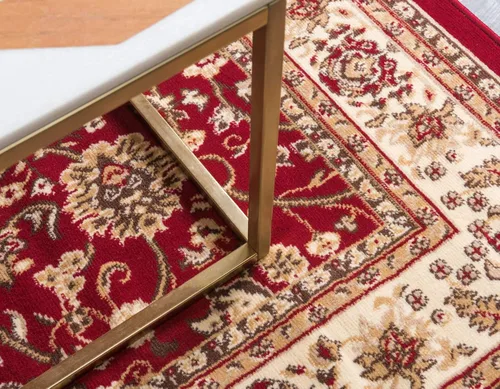 Miniatura 336 de Unique Loom Colección Sialk Hill - Alfombra de área Washington (3 pies 3 pulgadas x 5 pies 3 pulgadas, rectángulo, burdeos/crema)