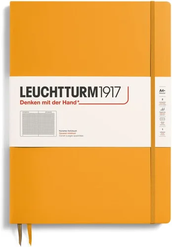 Miniatura 19 de LEUCHTTURM1917 - Cuaderno de tapa dura Master Slim A4+ - 123 páginas numeradas para escritura y diario (salvia, a rayas)