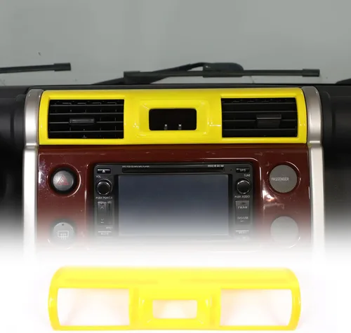 Miniatura 9 de Cubierta decorativa de marco de salida de aire con control central de acrilonitrilo butadieno estireno para Toyota FJ Cruiser 2007-2021