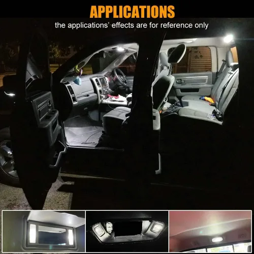 Miniatura 7 de EBAIFUN Kit de luz interior LED blanca de 14 piezas compatible con Dodge Ram 2009 2010 2011 2012 2013 2014 2015 2016 2017 2018 Dodge Ram 1500 2500