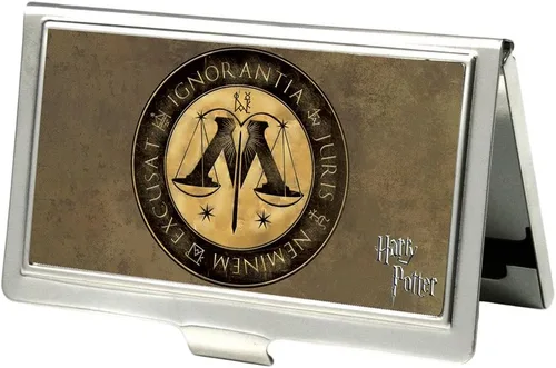 Miniatura 18 de Buckle-Down Tarjetero Hufflepuff Crest Golds/Negro - Pequeño