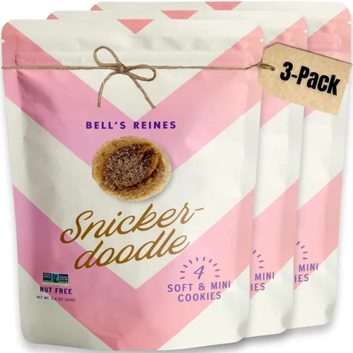 Miniatura 15 de Bell's Reines Galletas de mantequilla, lote pequeño gourmet suave, aperitivos saludables, paquetes de 4 galletas frescas de panadería, paquete de 3