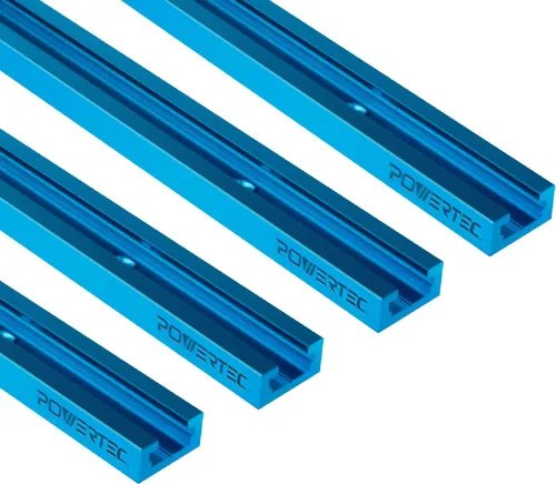 Miniatura 10 de POWERTEC Tope abatible para valla de 3 pulgadas para sierra de mesa, sierra ingletadora y prensa de taladro, accesorios de riel en T