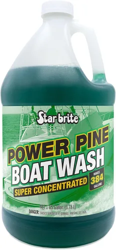 STAR BRITE Power Pine Boat Wash Super Concentrate – 128oz hace 384 galones, cera y pulido seguro (093700)