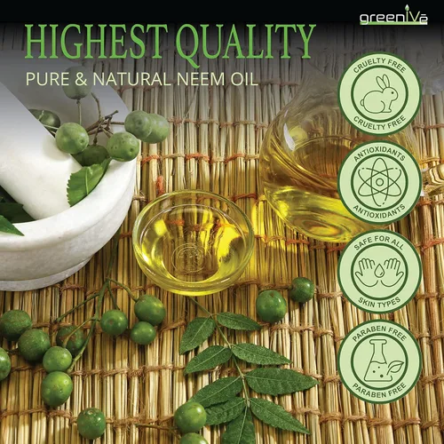 Miniatura 8 de GreenIVe Aceite de neem 100% cultivado orgánicamente, virgen prensado en frío, puro y natural, 16 onzas, ideal para jardinería, cuidado de la piel