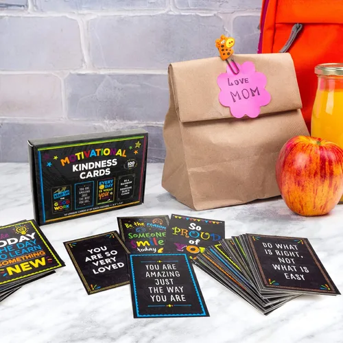 Miniatura 4 de Global Printed Products Tarjetas motivacionales: 100 tarjetas inspiradoras, bondades, motivacionales y con citas. Tamaño de la tarjeta de Pizarra