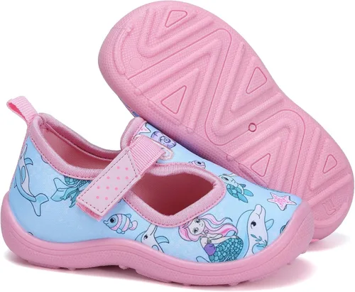 Miniatura 7 de FANTURE Zapatos de agua para niños y niñas, lindas sandalias acuáticas, playa, piscina, parque acuático, tenis acuáticos, para niños pequeños