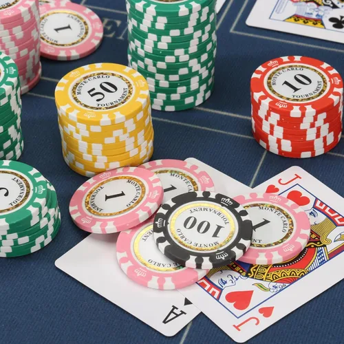 Miniatura 8 de 125 piezas de fichas de póquer de arcilla Denominaciónes 13.5 gramos Fichas de casino de Blacakjack Fichas de póquer compuestas de arcilla y hierro