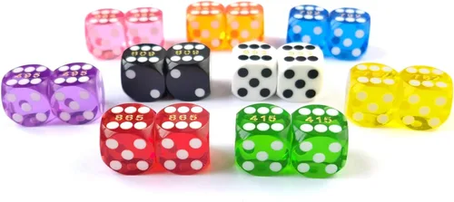 Miniatura 3 de Bescon Dice Dados de precisión pequeños profesionales de 0.500 in (1/2 pulgada) con número de serie aleatorio, mini dados de corte de precisión