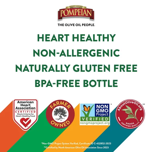 Miniatura 6 de Pompeian Aceite de Oliva, Paquete de Variedad Made Easy, Perfecto para Todas las Necesidades de Cocina, Certificado por la Asociación Americana