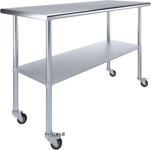 Miniatura 40 de Mesa de trabajo de acero inoxidable, mesa de metal
