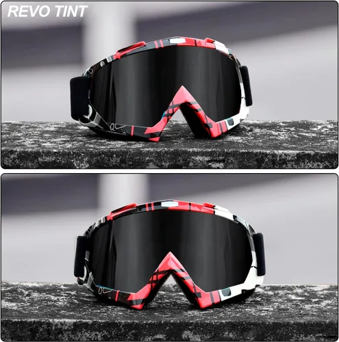 Miniatura 3 de FMY Gafas de motocross para hombres, mujeres y jóvenes, antiarañazos, a prueba de polvo, UV400 ATV