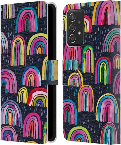 Miniatura 9 de Head Case Designs Officially Licensed Ninola Brushstrokes Black Summer Patterns Leather Wallet Case Compatible with Samsung Galaxy A53 5G (2022)