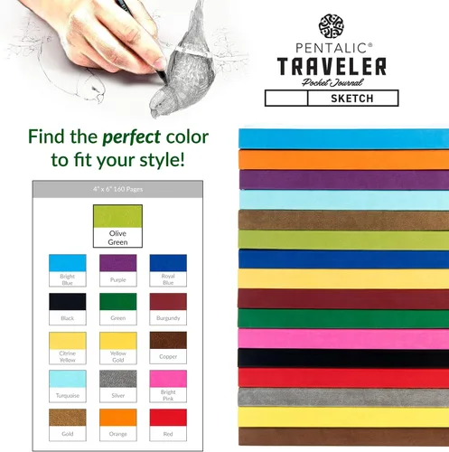 Miniatura 7 de Cuaderno de bocetos Travelers Dot Grid Pentalic Art, libre de ácidos