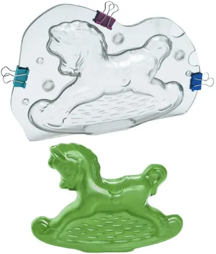 Miniatura 9 de Molde de plástico 3D para chocolate con clips, carrusel de caballo, molde de jalea de cristal, decoración de pasteles de caramelo, postres