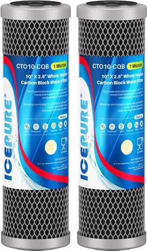 Miniatura 18 de ICEPURE 1 Micron 10" x 2.5" Whole House PFOA/PFOS Carbon Water Filter Cartridge Replacement for DuPont WFPFC8002, WFPFC9001, SCWH-5, WHCF-WHWC