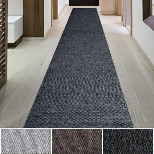 iCustomRug Tapete para puerta de entrada, 3 x 4 pies, color carbón, interior/exterior, parte trasera de goma antideslizante, alfombra de bajo perfil