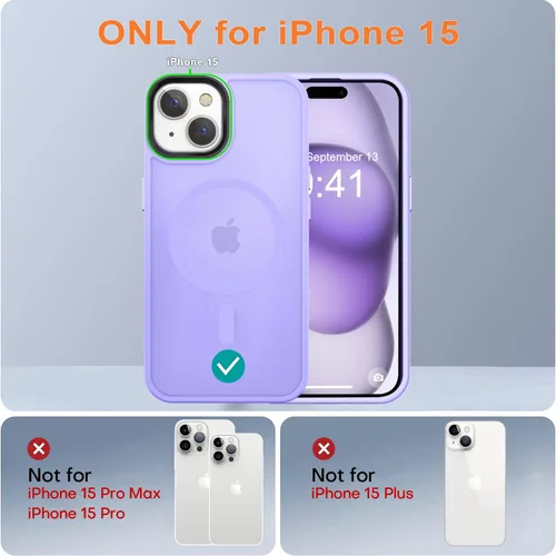 Miniatura 95 de Fuerte magnético para iPhone 11, compatible con Magsafe, [resistente a caídas de 13 pies] Funda trasera translúcida mate con sensación de piel