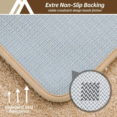 Miniatura 3 de COSY HOMEER Alfombras extra gruesas para el baño, tapetes de baño antideslizantes, tapete de felpa suave, peludo y 100% micro poliéster, tapete