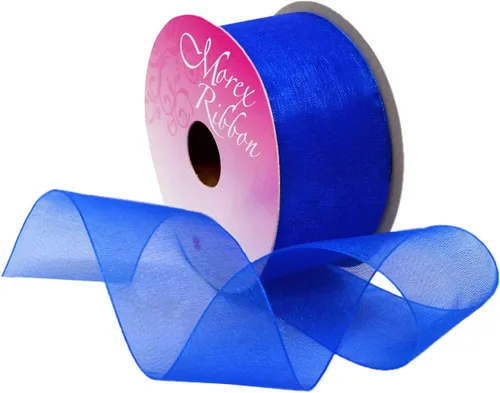 Miniatura 55 de Morex Ribbon 91803/100-609 Cinta de nailon Organdy, 5/8 pulgadas por 100 yardas, color rojo