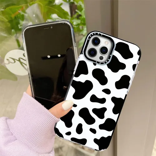 Miniatura 3 de Abbery Diseñado para iPhone 8 Plus/7 Plus/6 Plus/6S Plus Funda transparente con estampado de vaca, linda funda protectora de silicona TPU