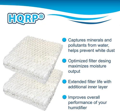 Miniatura 5 de HQRP Paquete de 2 filtros de mecha humidificador compatibles con humidificadores Sears Kenmore 14803, 14804, 14103, 14104, 14113, 14114, 14121, 14122