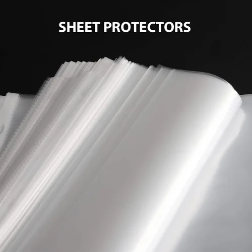 Miniatura 2 de Protectores de hojas, paquete de 100 protectores de páginas de plástico, material grueso mejorado de 3 agujeros, protectores de página transparentes